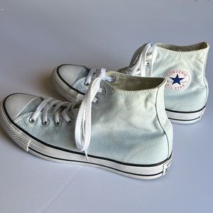 Converse Light Blue High Top Sneakers